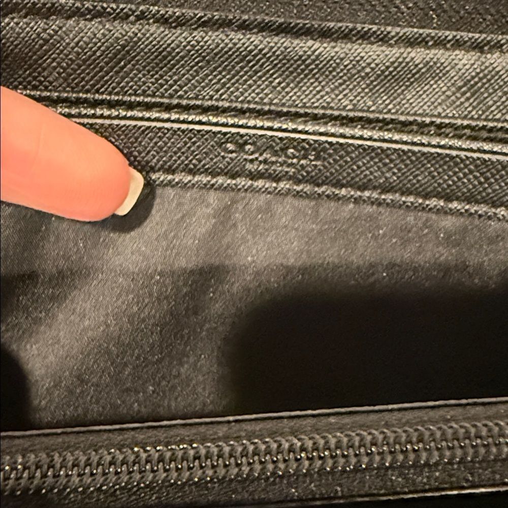 Coach Black Zip-Around Wallet - Picture 14 of 16